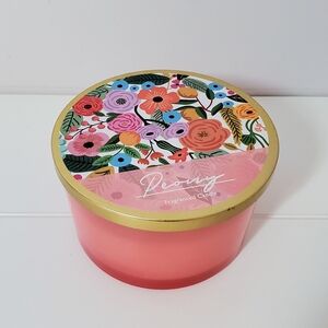 Peony Fragranced Candle with Floral Lid - 14 Oz - CVS Brand - NWT